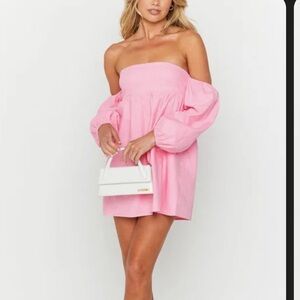 Beginning Boutique Koa Off Shoulder Mini Dress